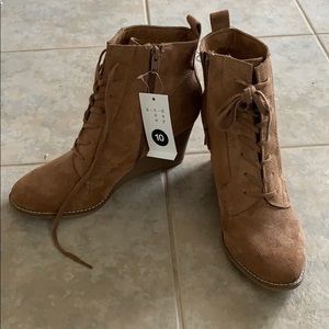 A New Day suede wedge ankle boots